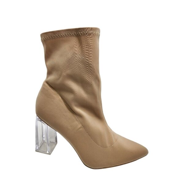 Fashion Nova Add My Two Cents Booties Women's Size 11 Nude - Picture 12 of 12
